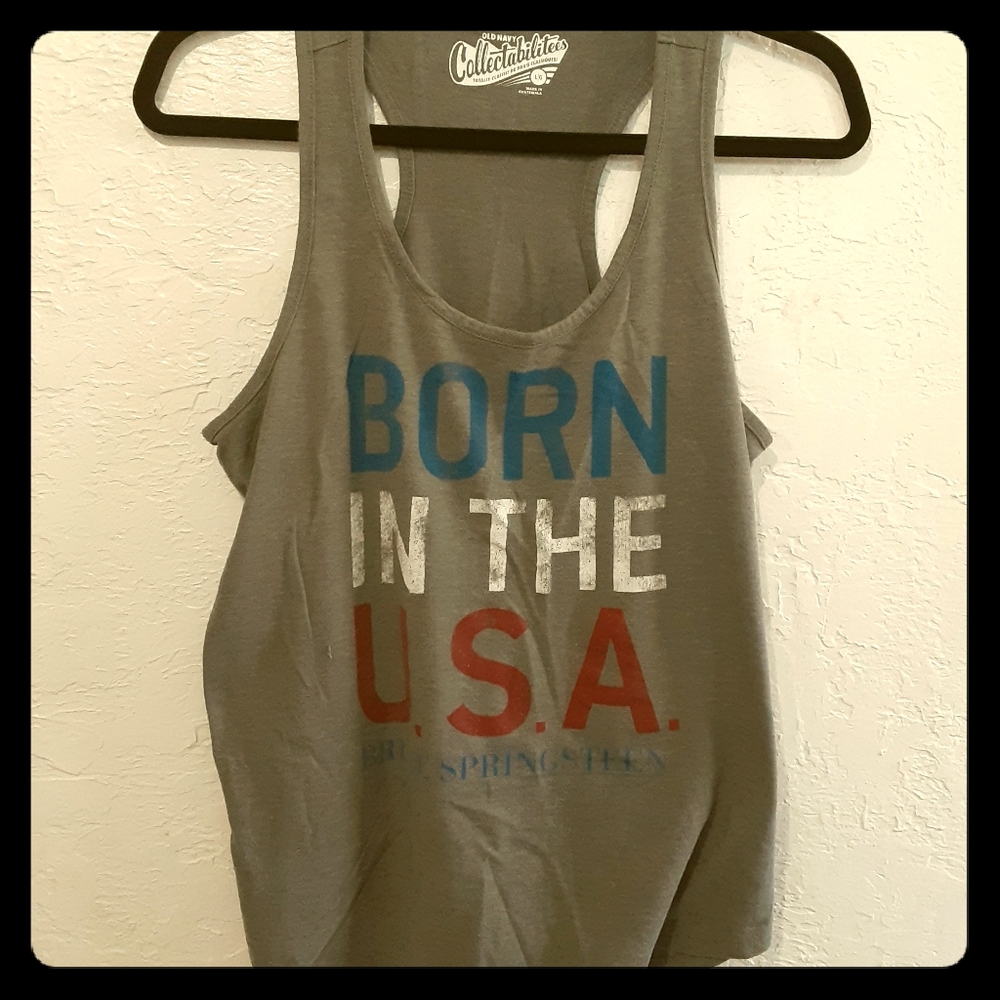 COPY - Born in the USA razor back tank